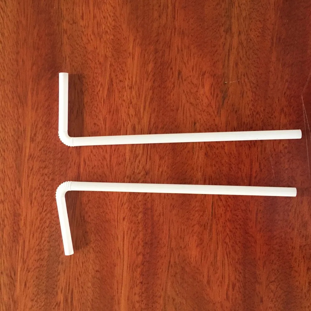 Recyclable Plastic Flexible Straws with Bulk Package for Tea, Cocktail, Juice and Other Drinks