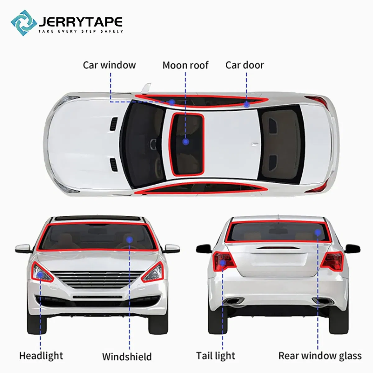 Double-Sided Butyl Sealing Tape for Car Headlights, Door Sealing Tape