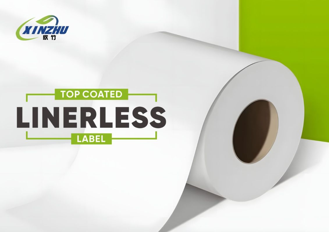 80mm*70mm 58mm*65m Size Direct Thermal Linerless Label Roll
