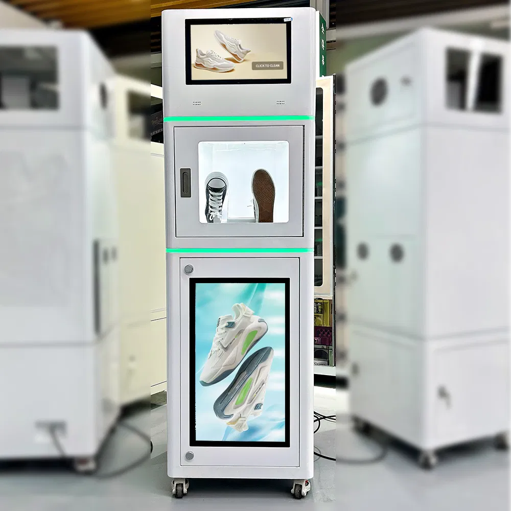 Upus Automatic Outdoor Hotel Shoe Dry Steam Cleaning Machine Sneakers Shoes Coin Cleaning Vending Machine