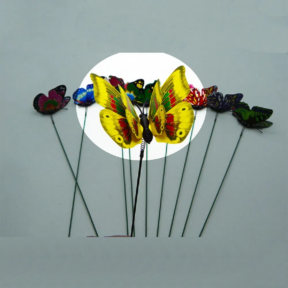 Colorful Garden Decorations Outdoor Dummy Plug Butter-Fly Yard Planter Decor Wbb18089