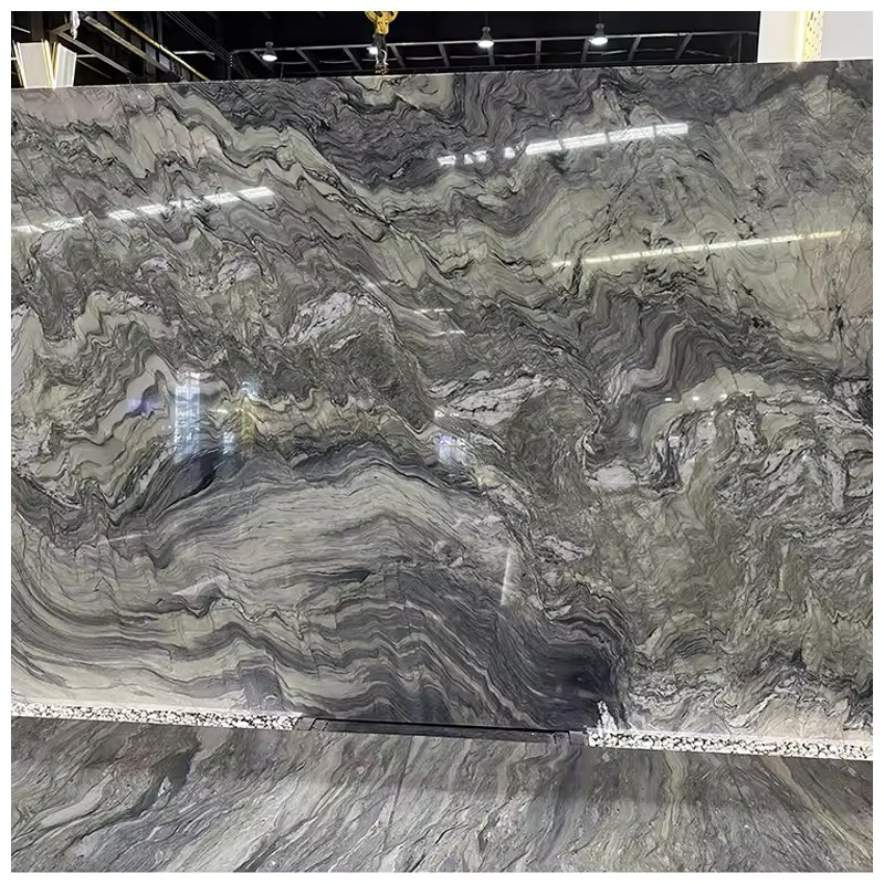 Brazilian Exotic Blue Fusion Exotic Quartzite Polished Slabs for Countertops and Tiles