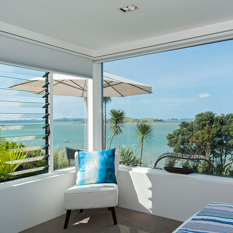 Horizontal Glass Blinds with Tempered Glass Panel & Aluminum Frame for Home Building