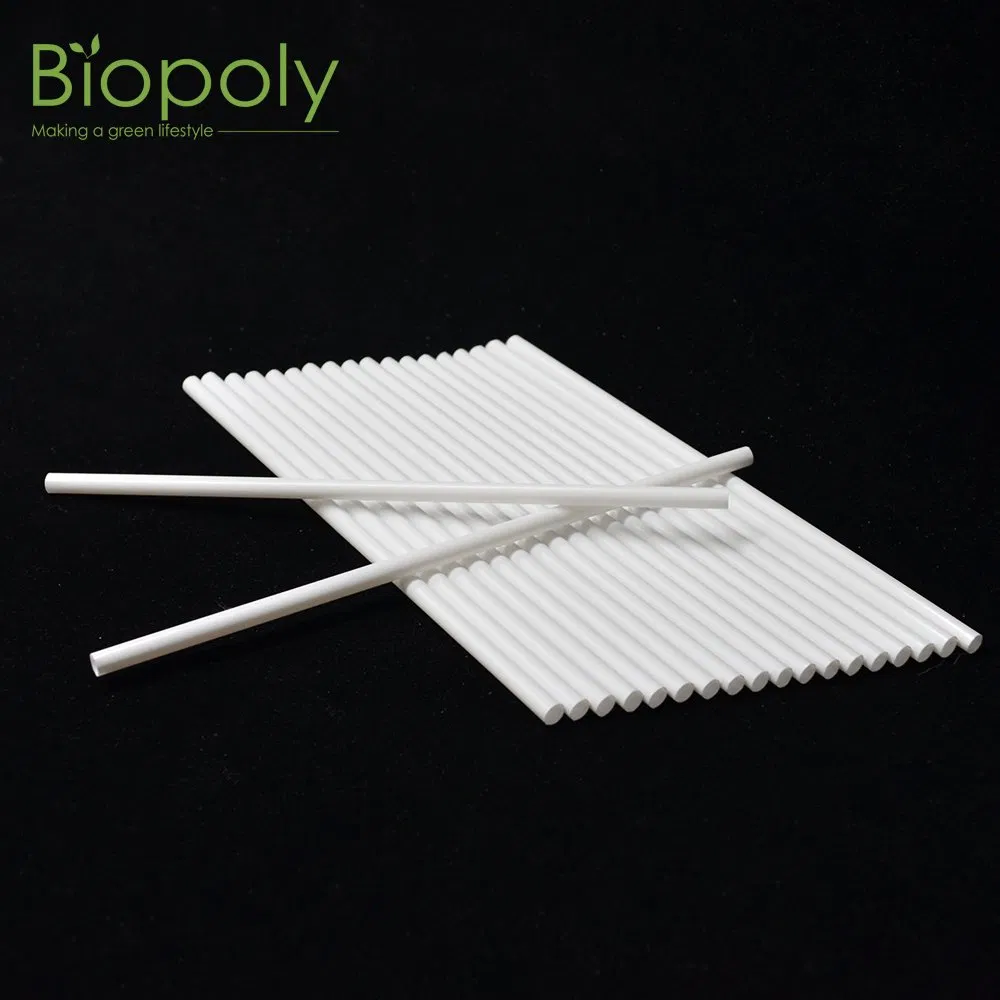 White Color Customize Logo PLA Drinking Straws for Coffee Milk Tea