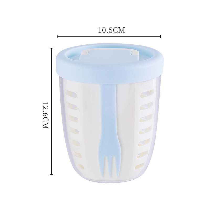 Popular Breakfast Salad Takeout Picnic Double-Layer Multi-Purpose Drainable Fruit Cup
