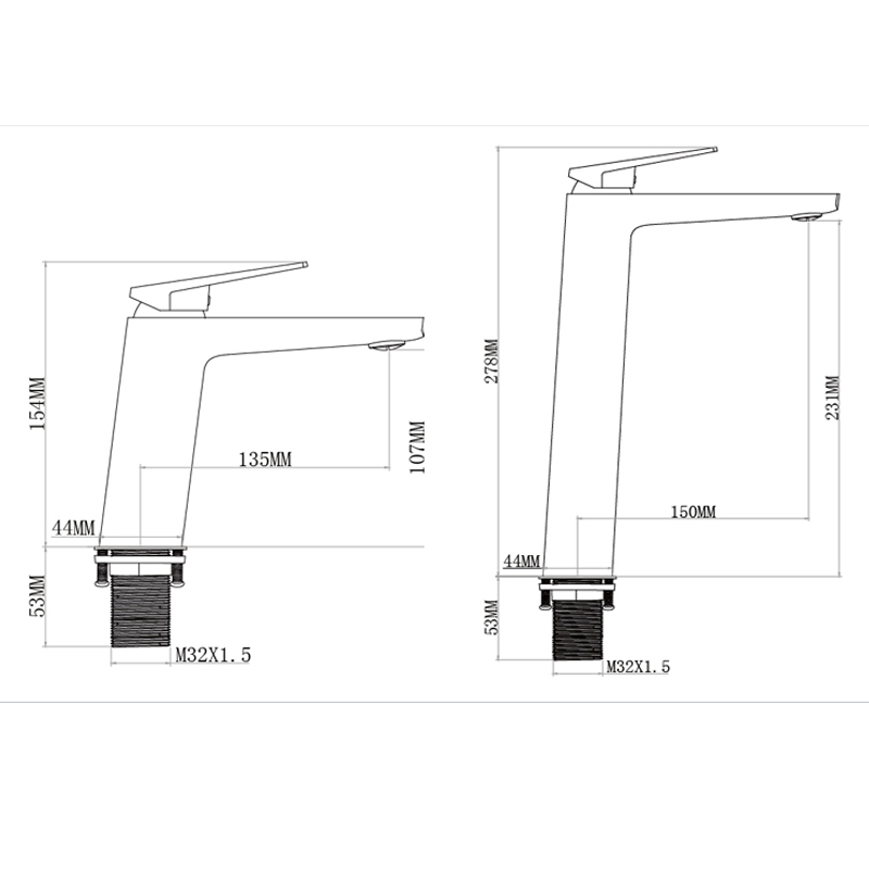High Quality Brass Bathroom Single Lever Cold and Hot Water Basin Mixer