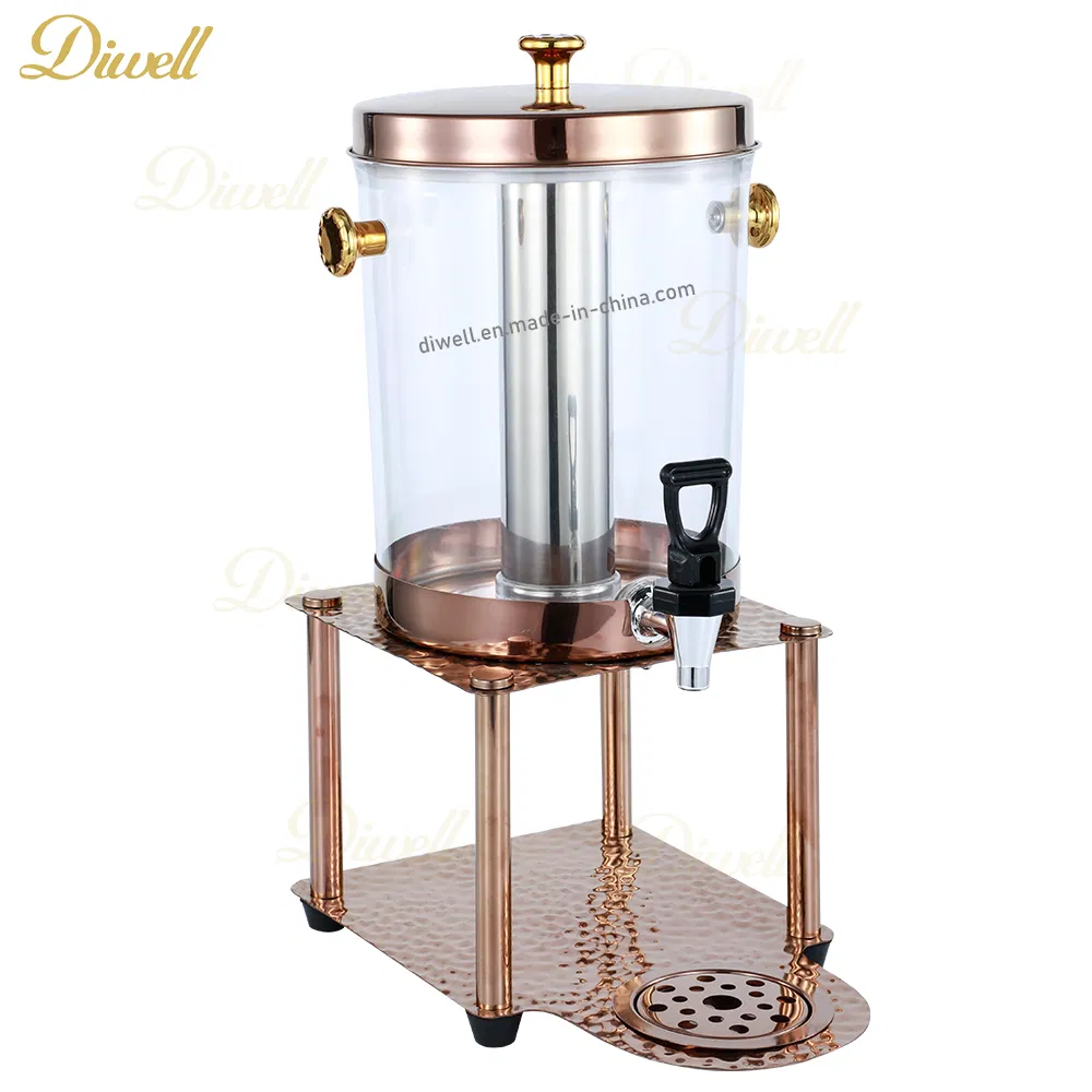 Newest Design Luxury Rose Gold 16L Chilled Juice Dispenser for Buffet Restaurant