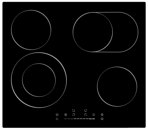 ODM Kitchen Household Infrared 1000W Built-in 4-Burner Electric Ceramic Cooker Hob with Certification