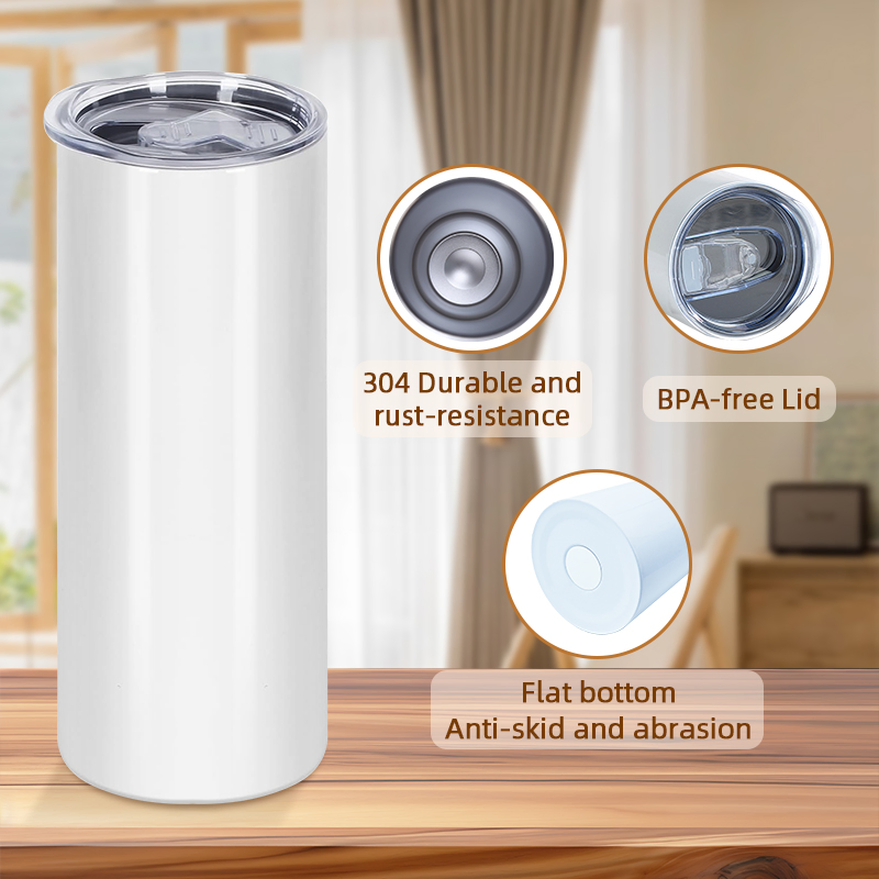 Термокружка 20 унций с соломинкой, белая