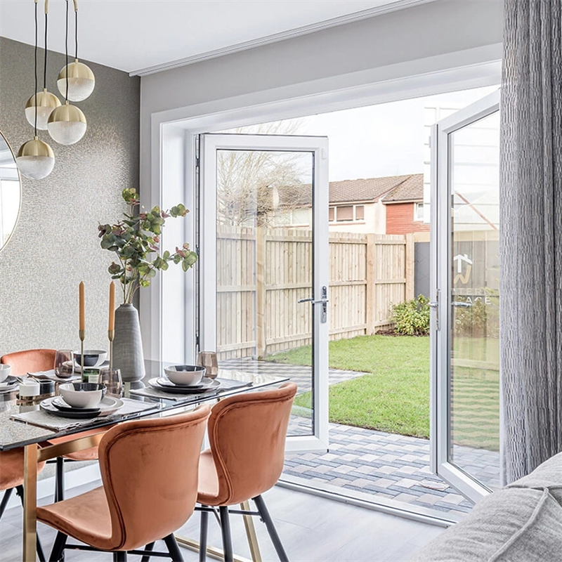 Exterior Waterproof French Doors Patio Glass Door UPVC Double Casement Door