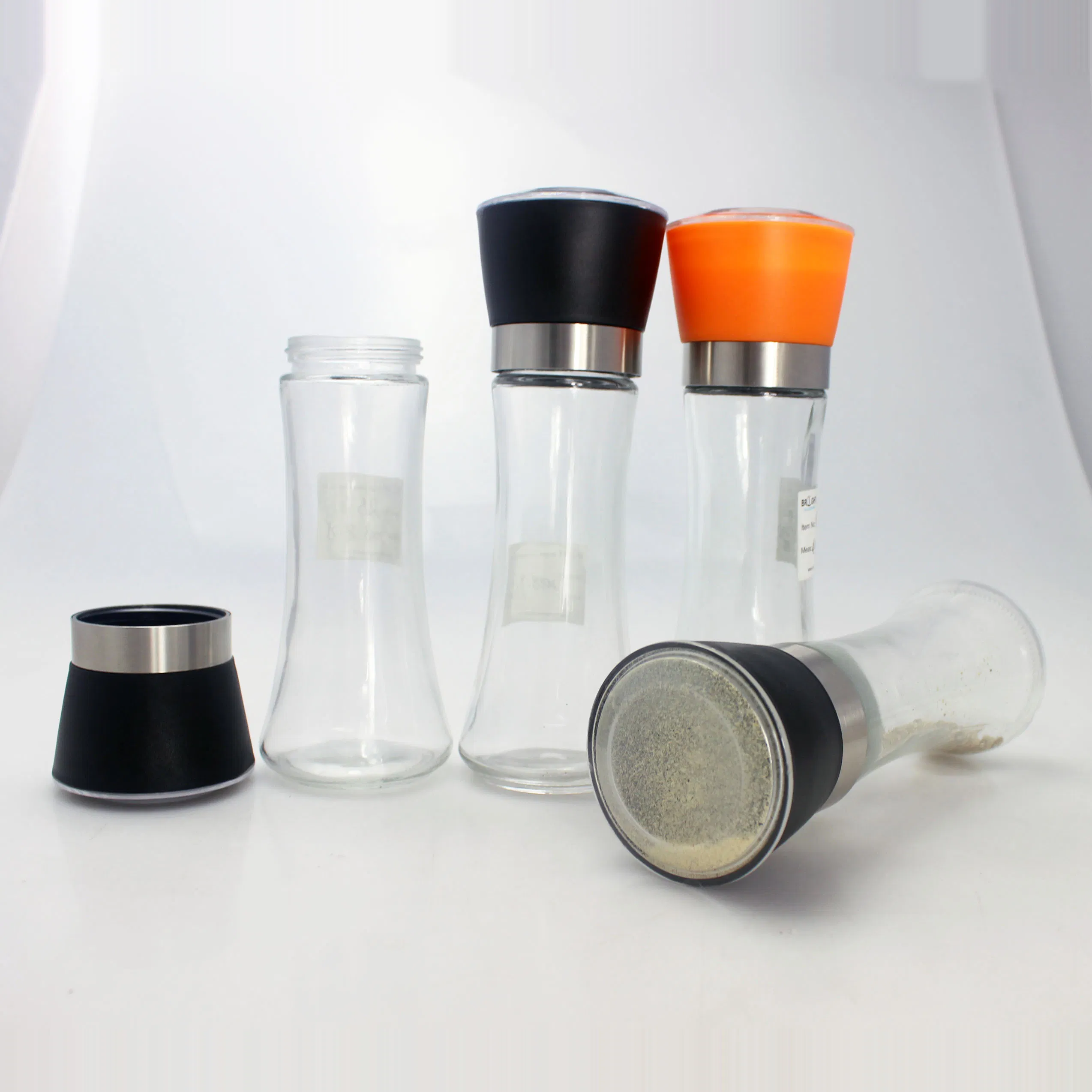 Kitchen Colorful Glass Condiment Bottles Pepper Grinding Bottle