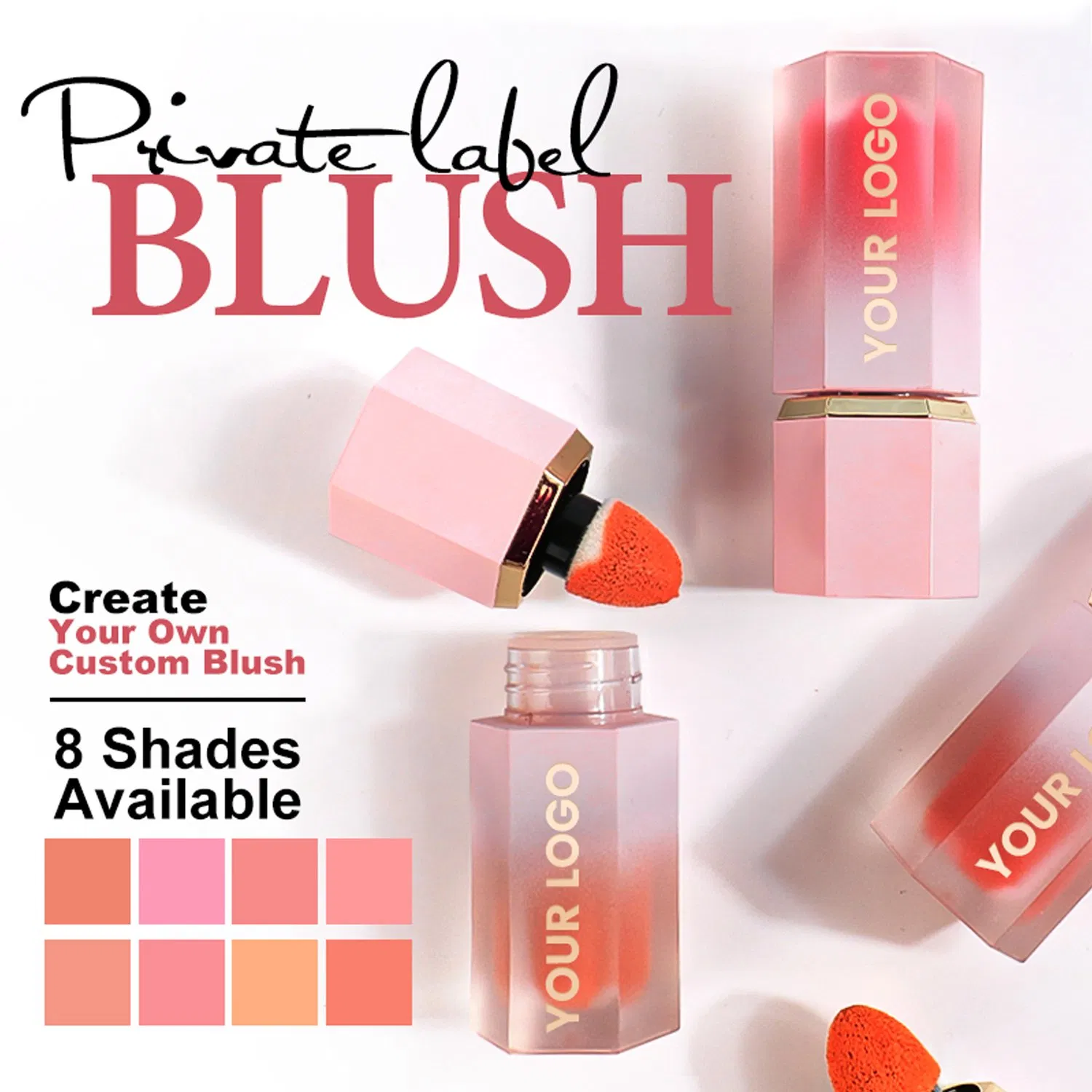 Hot Selling Cosmetics Cream Velvet Liquid Blusher for Liquid Blush