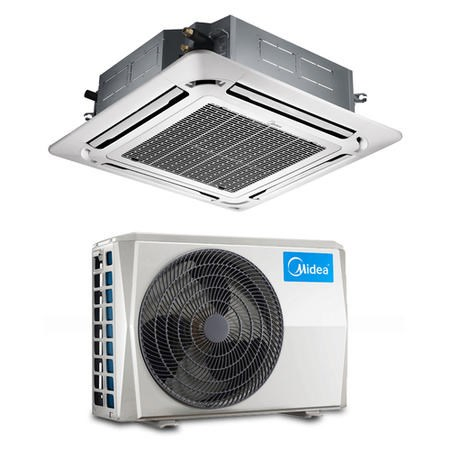 24000 BTU 7kw A/A+ Super Slim Ceiling Cassette Air Conditioning System with Heat Pump