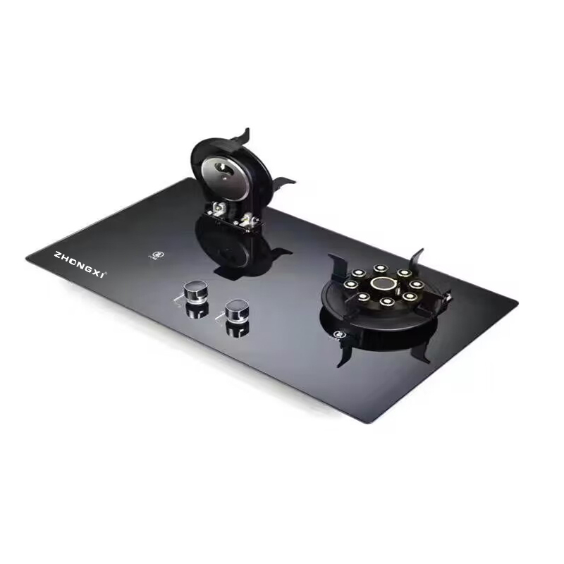 Hot Sales Build in Double Burns Tempered Glass Gas Stove Low Price