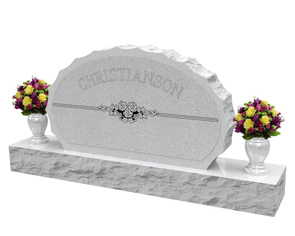 China Factory Tombstone Headstone Monument with Vase