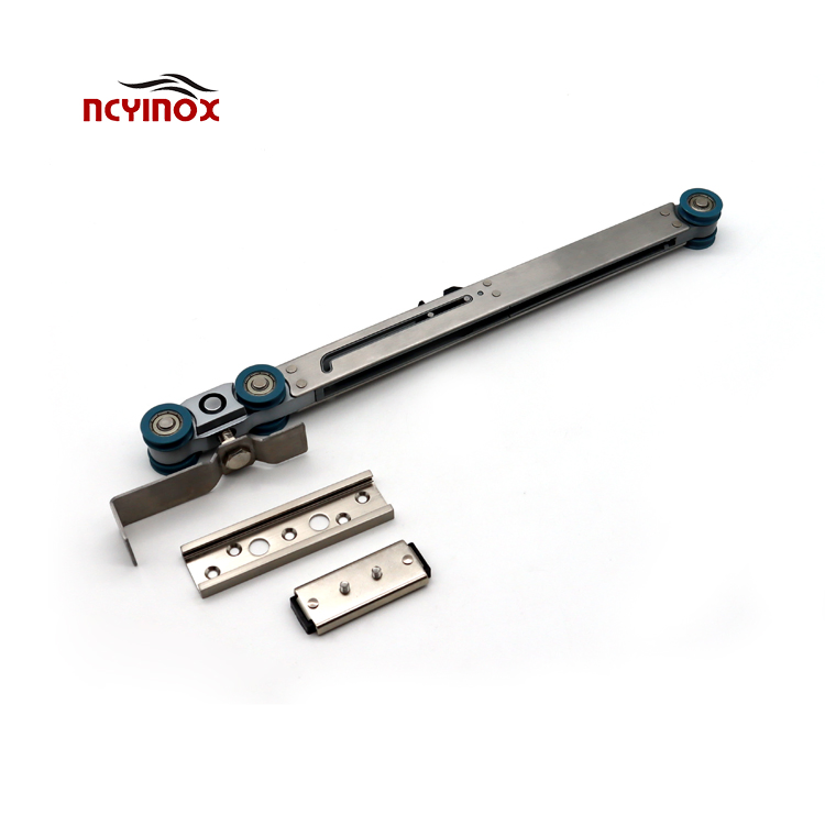 Wooden Sliding Door Hardware 304 Stainless Steel Fittings Overlapping Sliding Door System Wooden Sliding Door Hardware