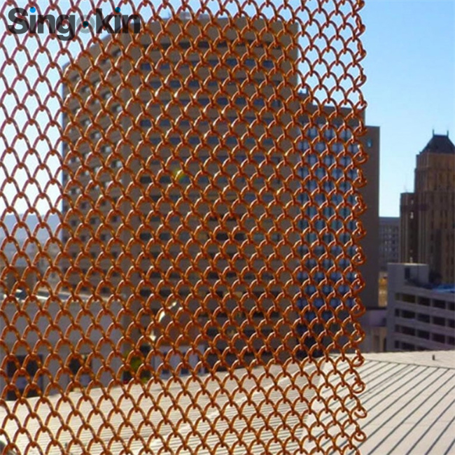 Decorative Aluminum Hanging Wire Mesh Chain Link Metal Mesh Curtain