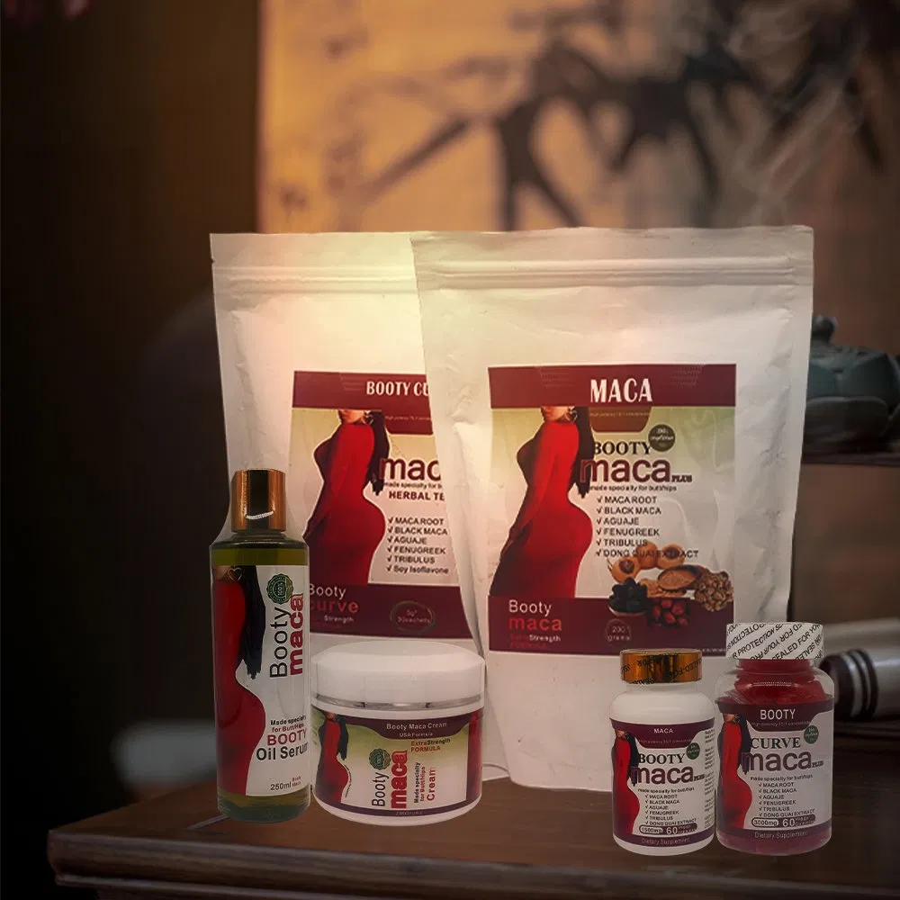 Best Quality Fast Shipping Maca Hip and Butt Enlargement Enhancer Set 3 in 1 Women Big Butt Enlarge Firming Oil