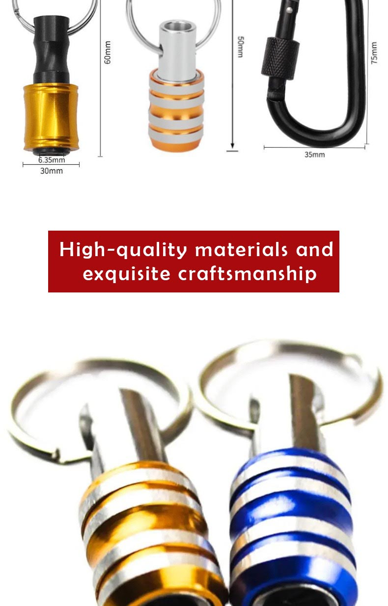 Держатель бит 1/4" с быстрой сменой на брелке Tooljoy