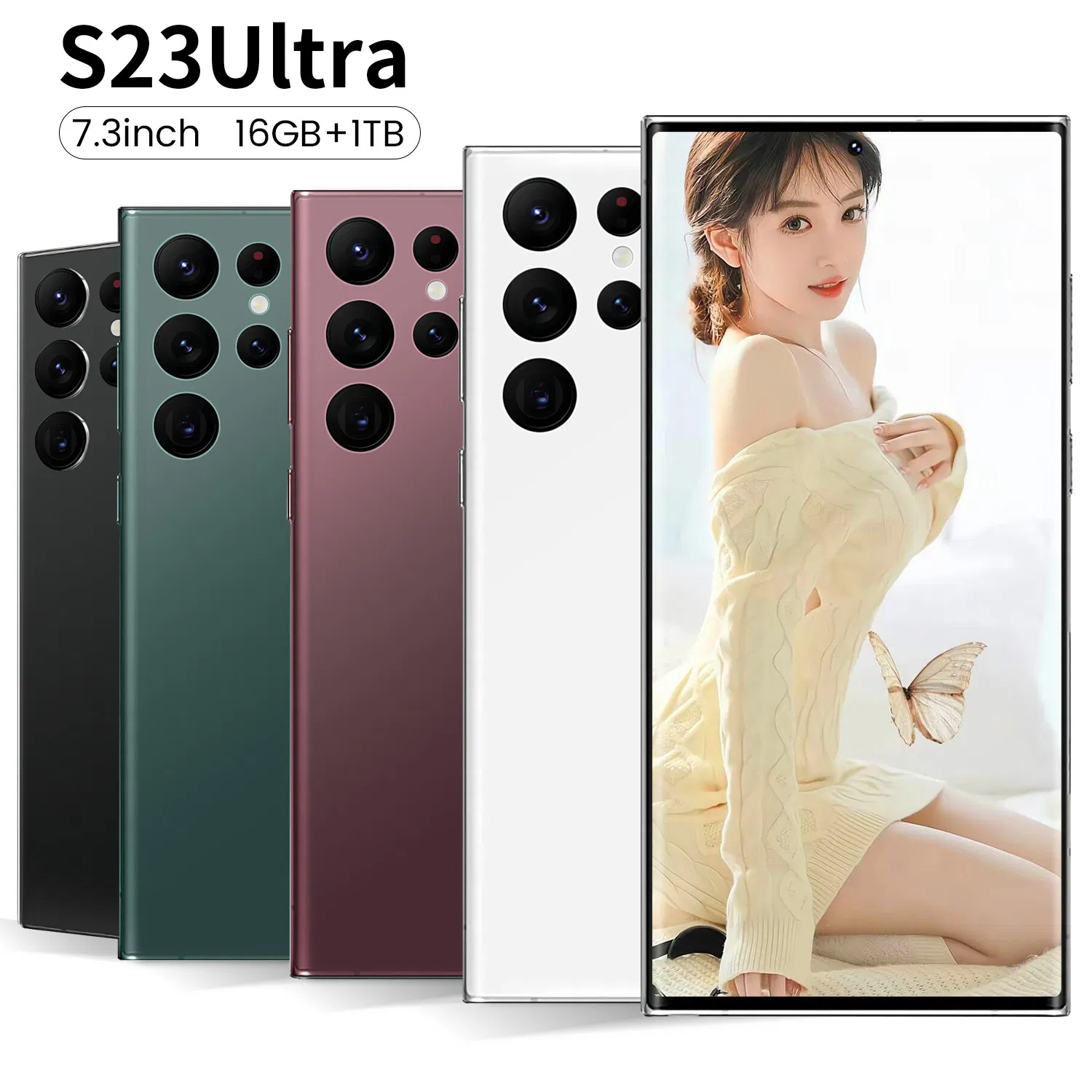 Смартфон S23 Ultra 5G, 6.8 дюйма, 16ГБ+1ТБ, без блокировки