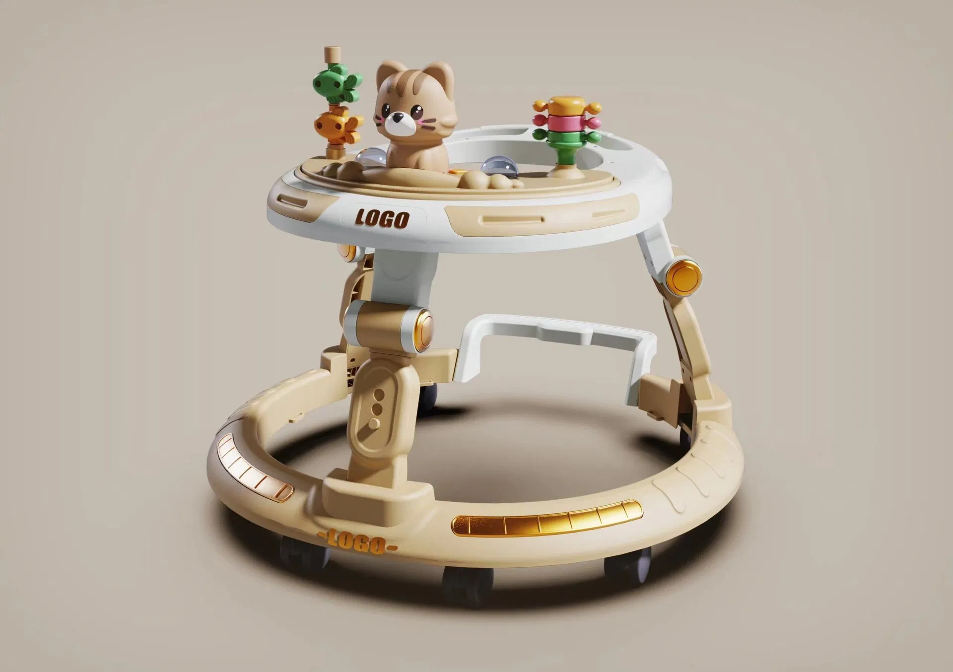 Baby Walker 6 to 18 Months Old, Anti O-Leg, Anti Rollover Baby 1-3 Years Old, Push Dining Chair, Starting Cart