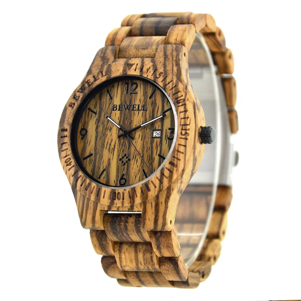 Hot-Selling Bewell Natural Wood Watch Men Wristwatches Unisex