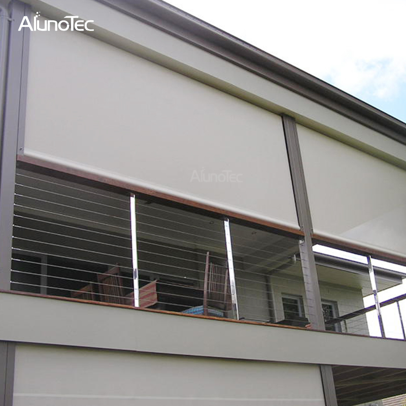 Basic Customization Balcony Track Shutter Garden Shades Fabric Zip Screen Roller Blinds Shades
