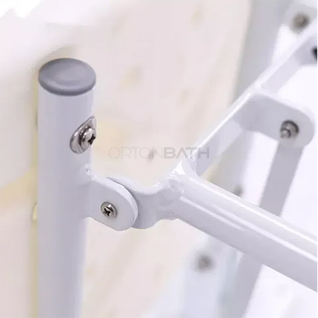 Ortonbath Medical Use Good Quality Anti-Skidding Bath Chair Bathroom Widened Shower Seat with Armrest and Support Leg for Elder People