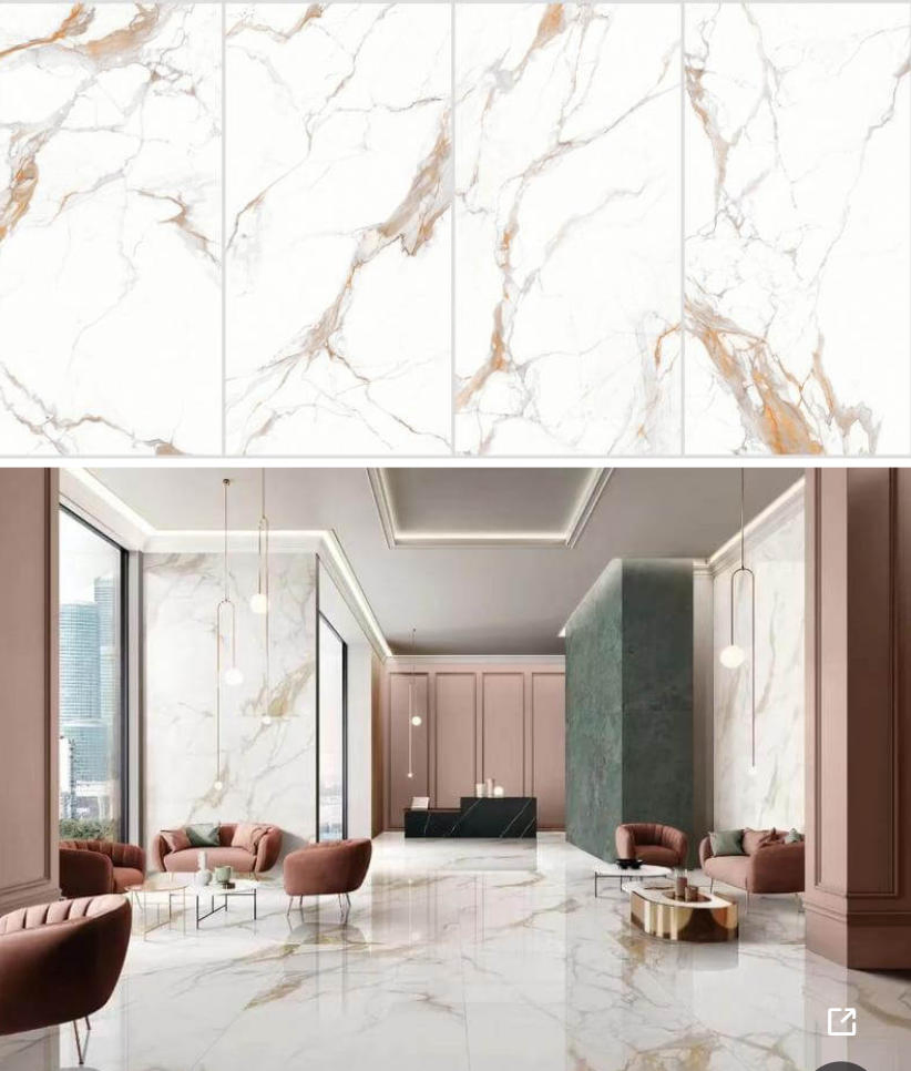 Керамическая плитка под мрамор 600x600 мм, антискользящая