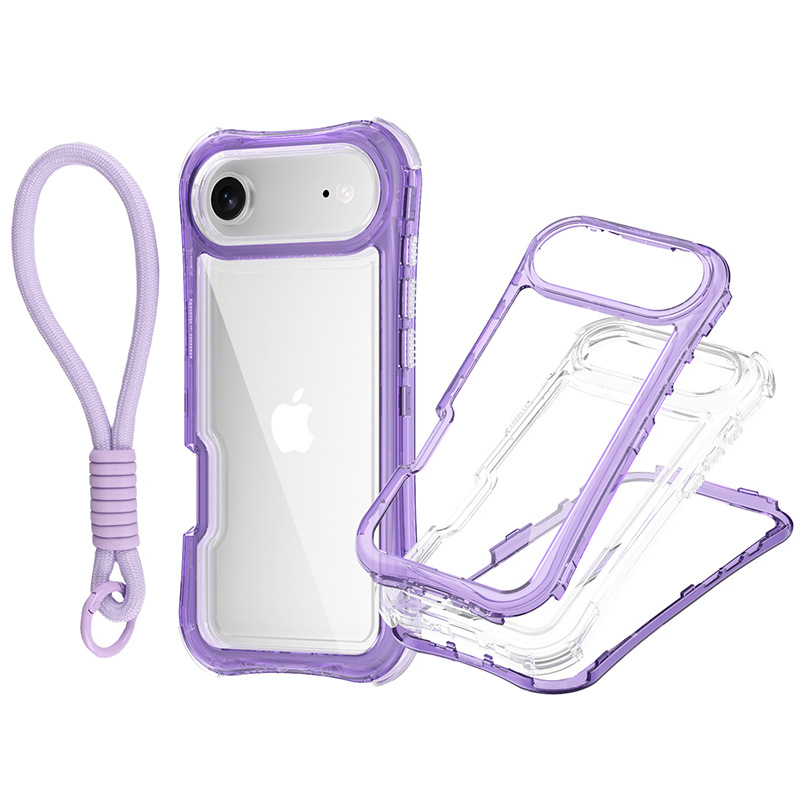 Suitable for iPhone 17 Promax Waist Cushion TPU Same Color Phone Case Three in One