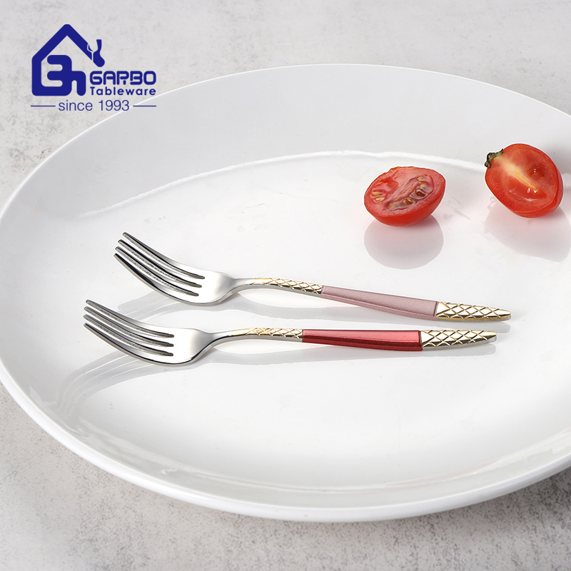 Silver Teaspoon 201 Stainless Steel Cutlery Arabic Style Cutlery Dessert Tea Coffee Spoon with Gold E-Plated Handle 6PCS Tea Spoon Set with Tie Card Pack