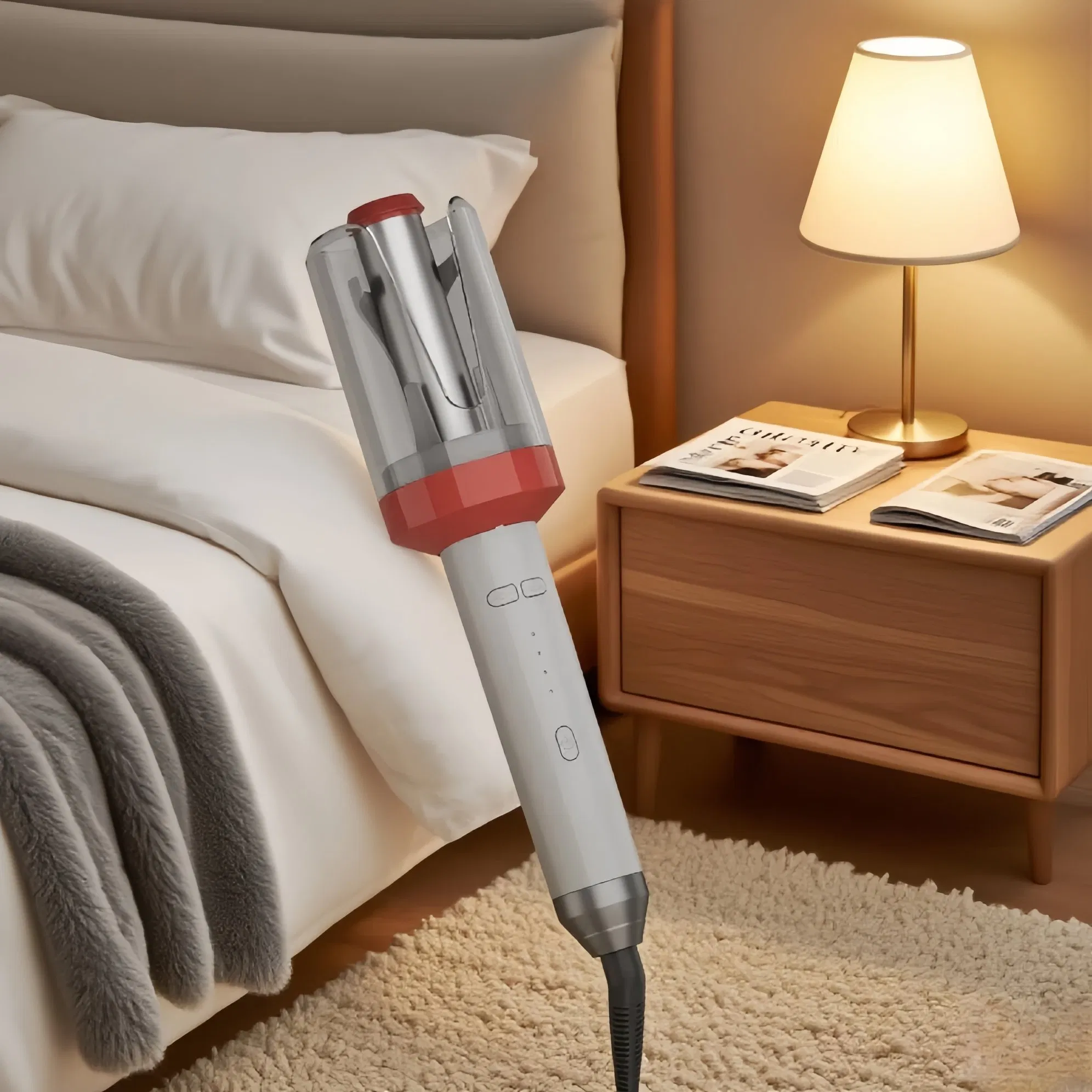 2025 New Model Professional Salon Curling Iron Fully Automatic Curling Wand Portable Smart Curler.