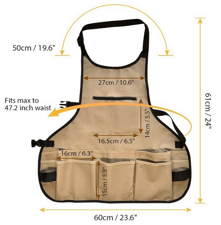 Multifunction Waterproof Wear-Resistant Oxford Cloth Gardening Garden Apron