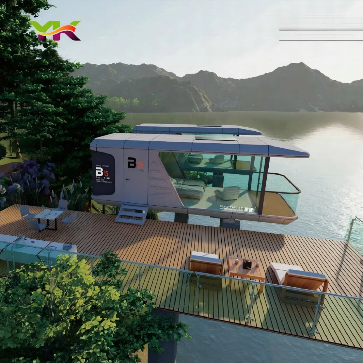 Modern Integrated Pod Space Capsule Capsule with Smart Home Factory Price Tiny Home Complete Prefab Apple Smart House Capsule Homestay Hotel