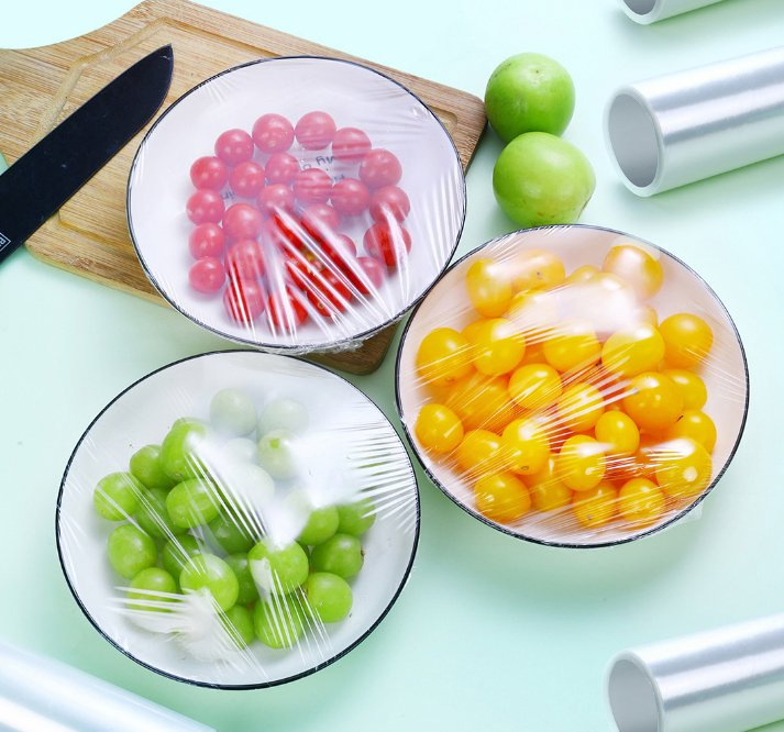 Wholesale Food Grade Stretch Packaging Food Wrap Preservative Film PE Cling Film Wrap Roll