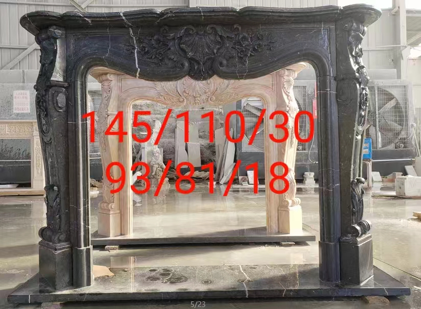 Interior Decoration White Marble Carved Stone/Slate/Marble/Granite/Limestone Figure Sculpture Marble Fireplace/Stove