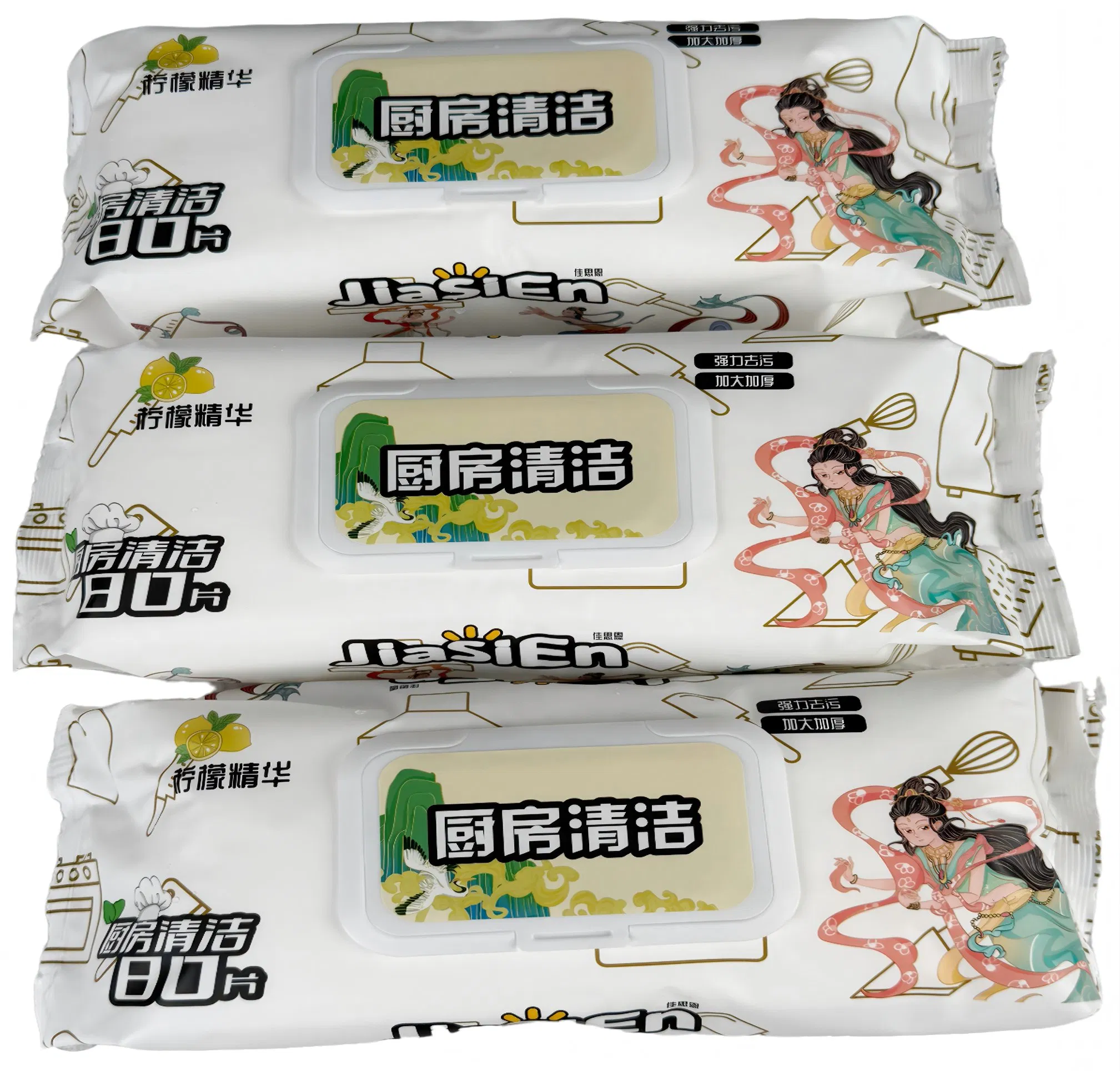 Powerful Multi-Surface Cleaning Wet Wipes Wet Tiusses and Towels for Home and Restarant Use