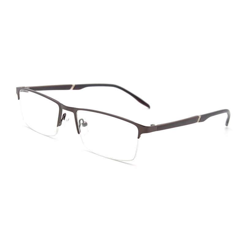 Classical Square Metal Men Spectacle Frame Eyeglasses OEM Logo