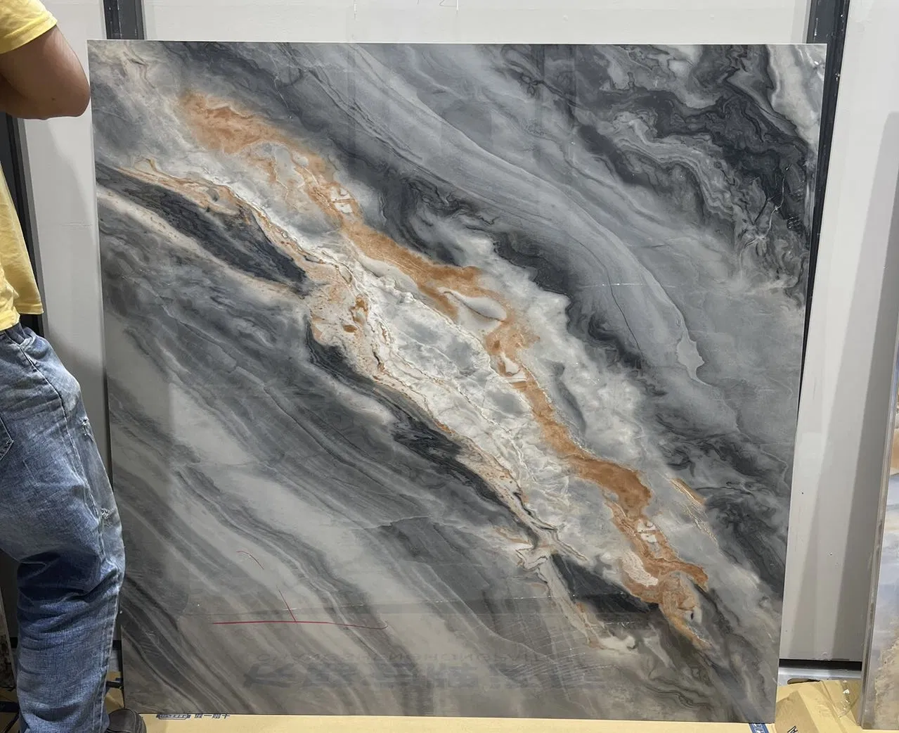 Керамическая плитка глянцевая мрамор 1200x1200 мм