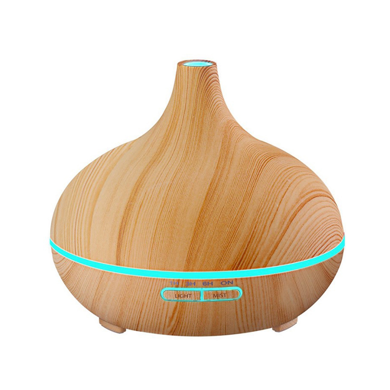Wood Grain Ultrasonic Air Humidifier Vase Humidifier Mist Maker Scent Air Humidifier