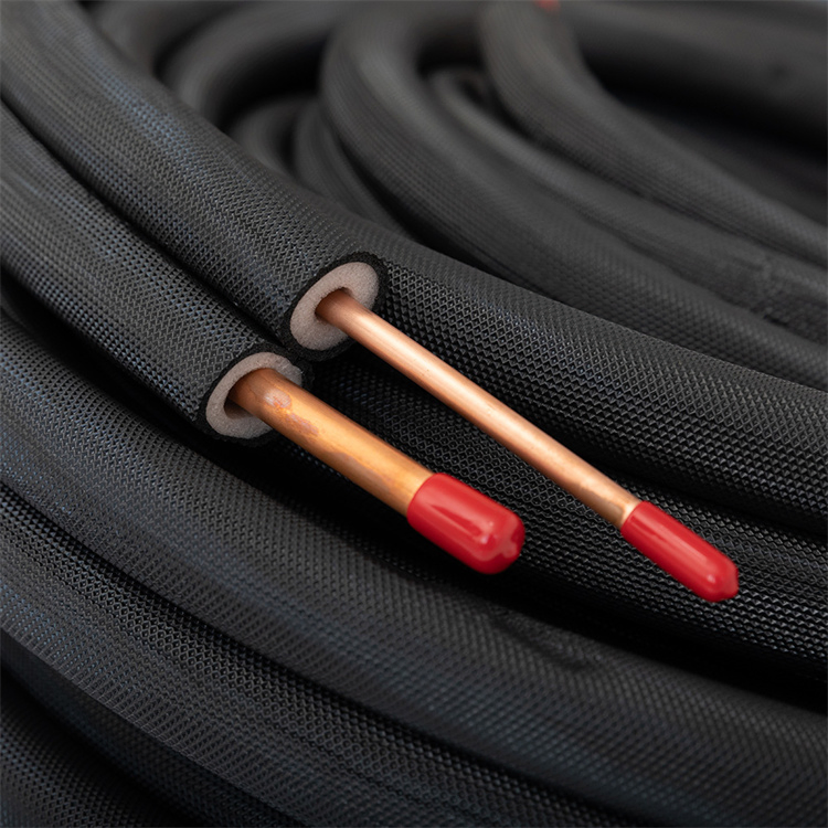 Standard Air Conditioner Foam Tube Insulation Pipe Copper Line Set Customized 3-50m