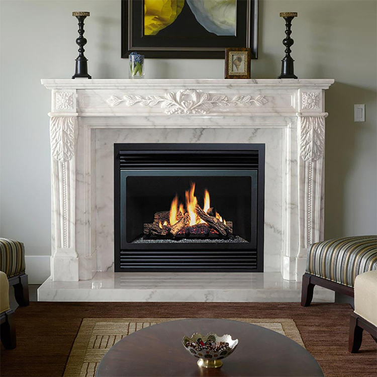 Newstar Customized Size Modern Design Factory Price Marble Fireplace Mantel for Home Stone