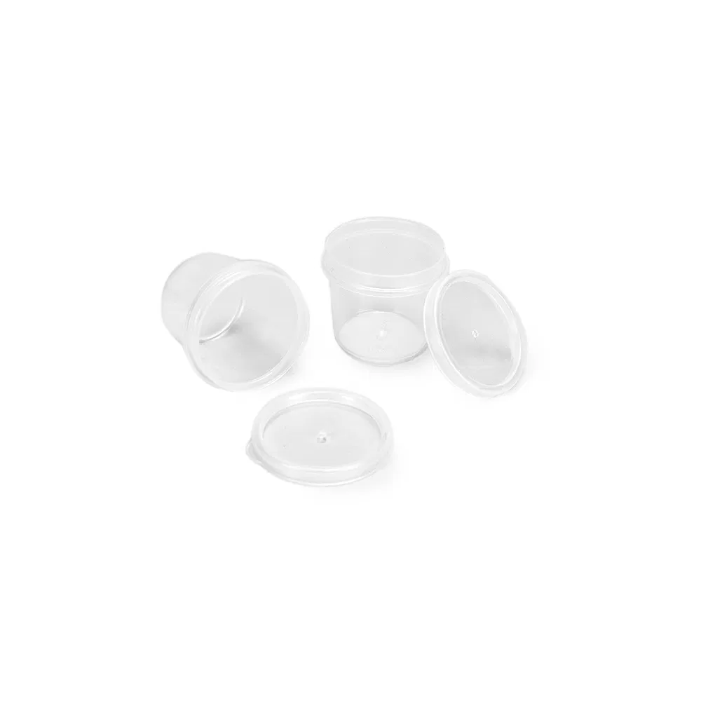 Practical Plastic Food Container with Sealing Lid Mini Soy Sauce Salad Cup