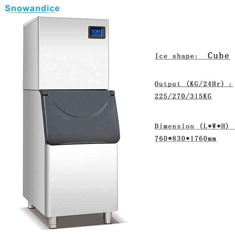 500 Kg / Day Cube Ice Maker for Bars Food-Grade Cube Ice Machine