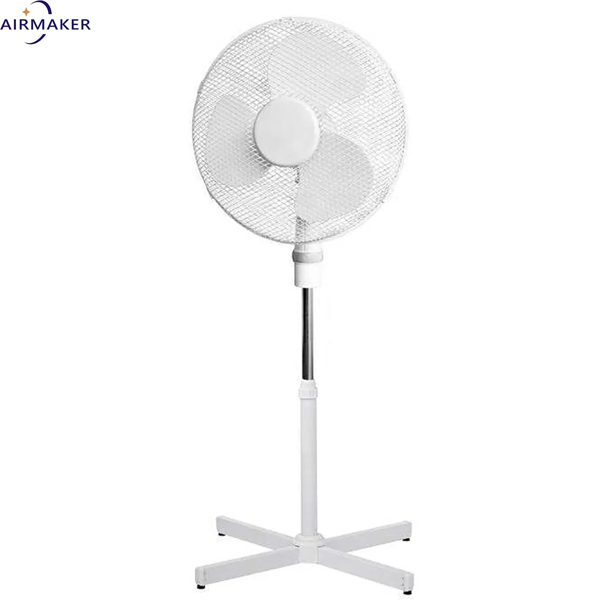 6 Inch Stand Fan with 18mm Copper Motor 3 Speed 400mm PP Blades Oscillating Wire Grill CE Approved BS Plug 1.3m Height
