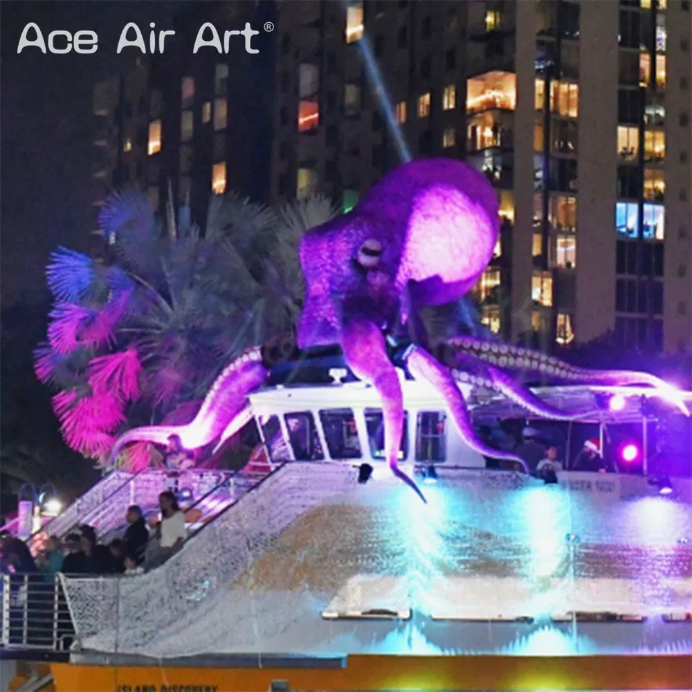 Inflatable Giant Octopus Head Tentacle with Air Blower for Halloween Party Decoration, Advertising