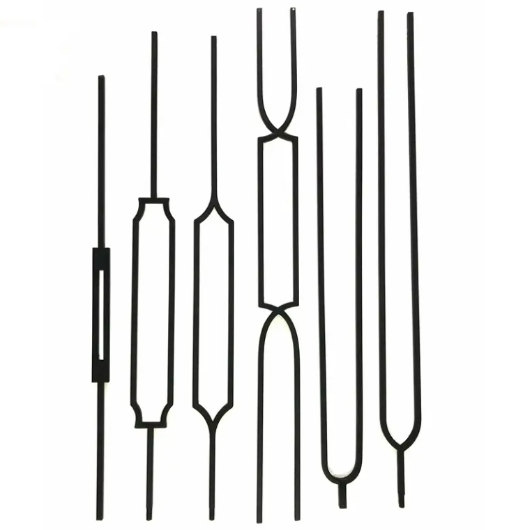 Hot Selling Modern Style Hollow Square Black Stair Black Metal Stair Spindles