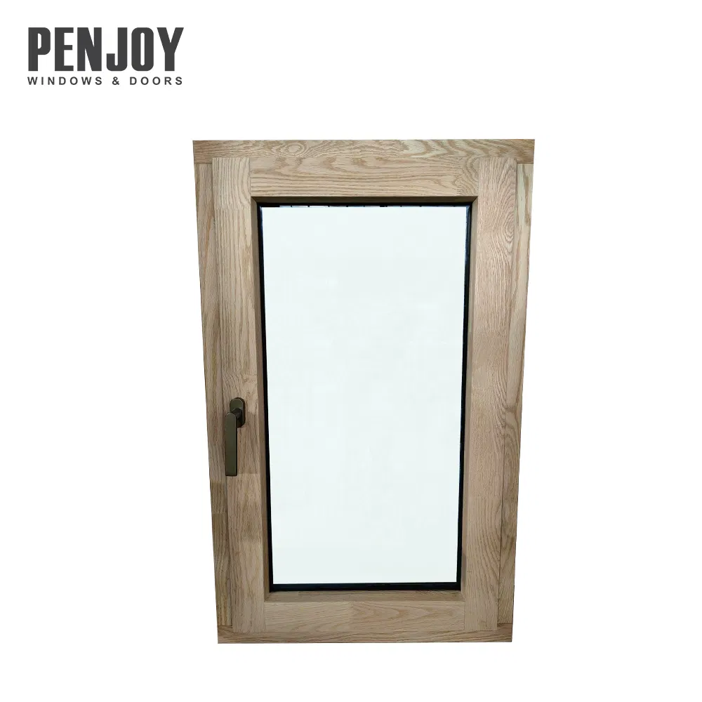 Aluminum Clad Wood Tilt and Turn Window with Insect Screen for Inward Opening Ventilation System Wood Window