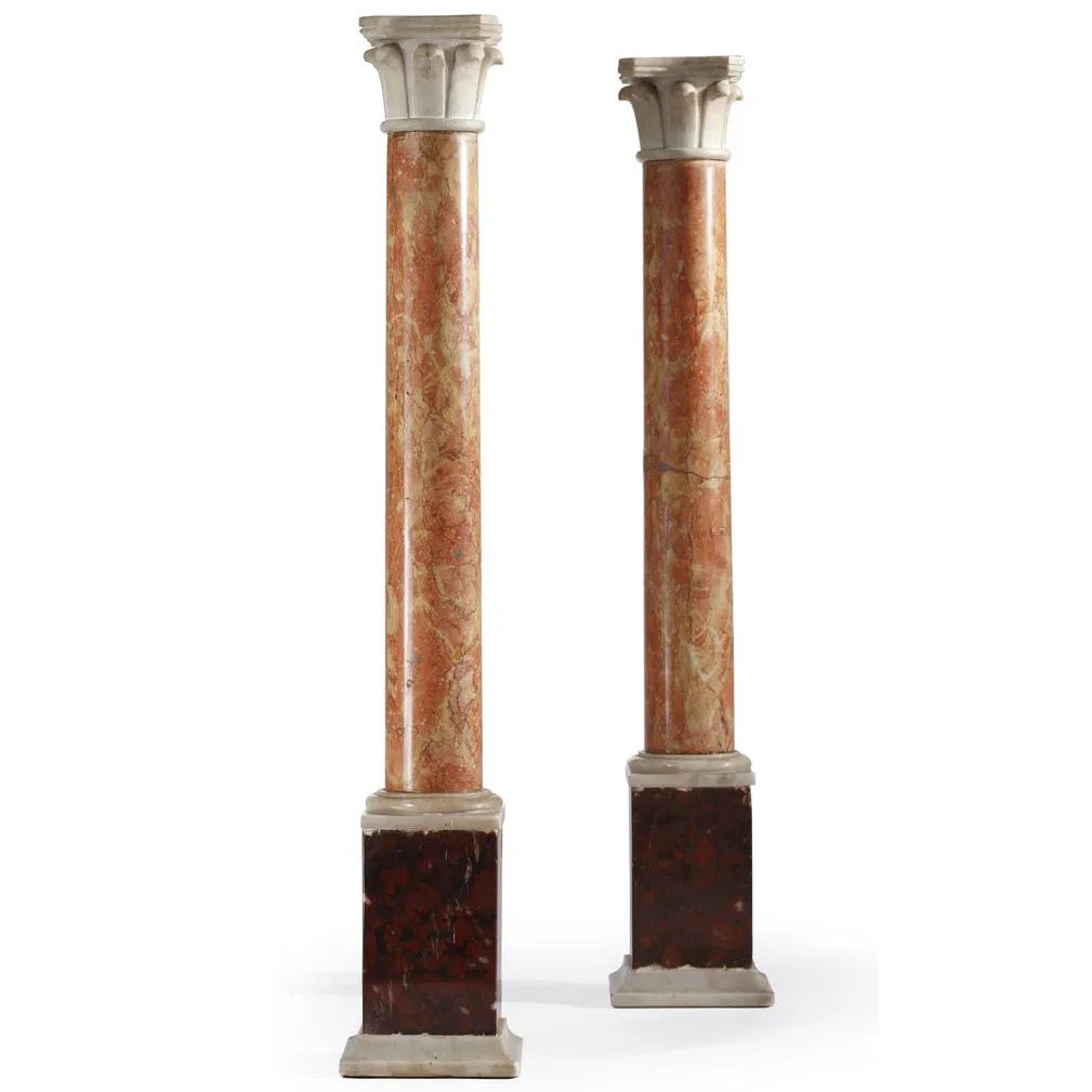 Roman Style Design Garden Villa House Decorative Marble Stone Column Pillar for Sale
