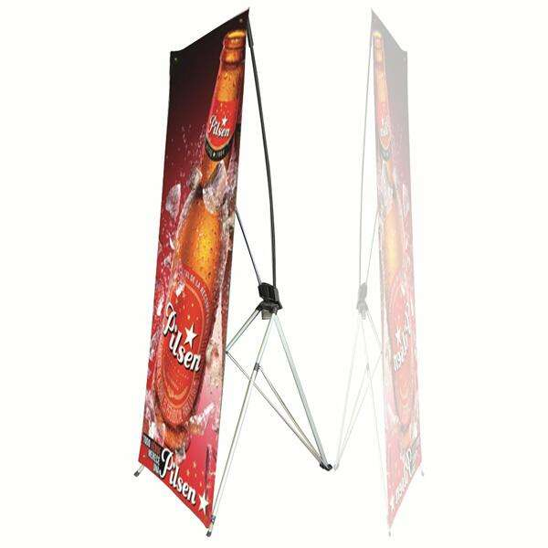 Black X Stand Only Display Frame 80*180cm Iron Material Exclude Custom Printing X Banner Stand
